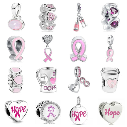 Silver Plated Pink Charms (Choose Your Elegance)