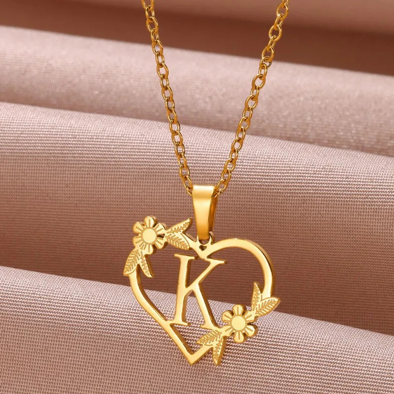 Love Flower Hollow Letter Necklace (FREE On Us With Orders $50+)