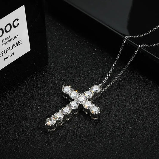 Moissanite Diamond Cross Necklace (FREE On Us With Orders $50+)